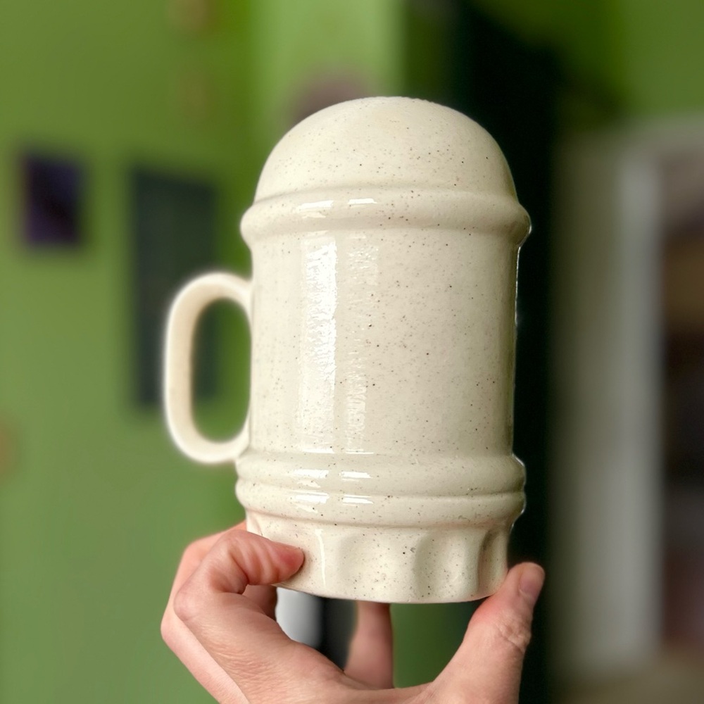 VTG Large Pottery Cheese Shaker Kitchenware Tool Cottagecore Farmhouse Accent - Picture 4 of 9